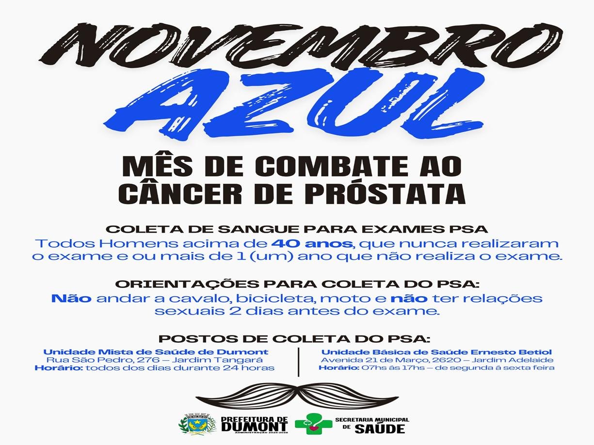 NOVEMBRO AZUL - COLETA DE SANGUE PARA EXAME PSA