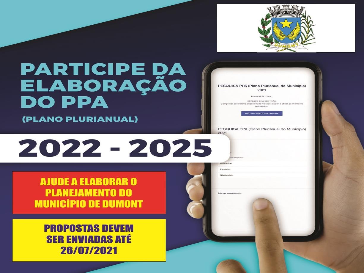 Audiência para Elaboração do  PPA (Plano Plurianual) 2022-2025 - Colabore / Participe