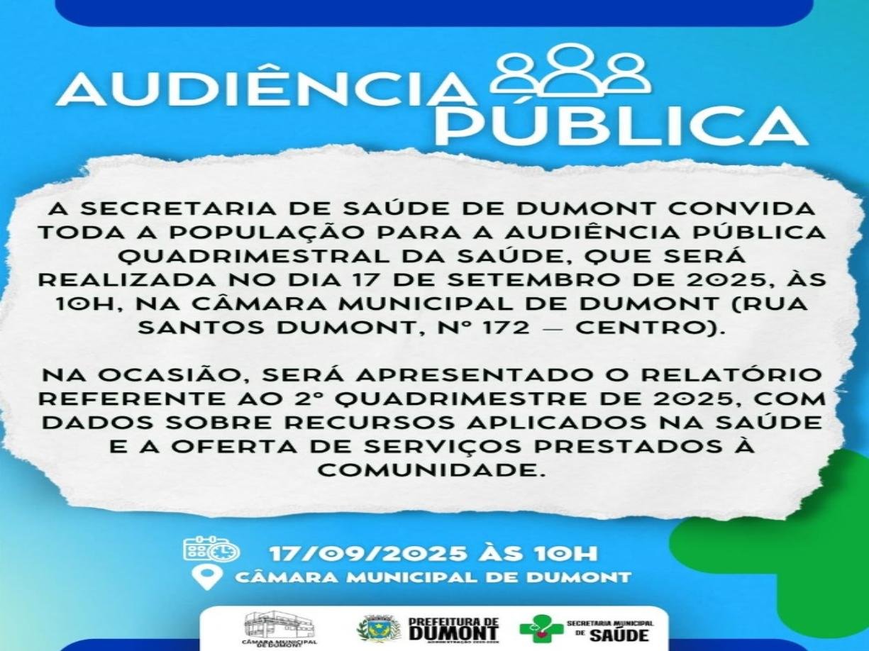 AUDIÊNCIA PÚBLICA DA SAÚDE