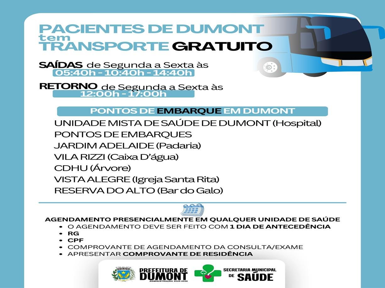 TRANSPORTE GRATUITO PARA PACIENTES